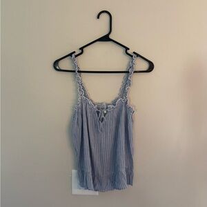 Hollister Blue and White Striped Tank